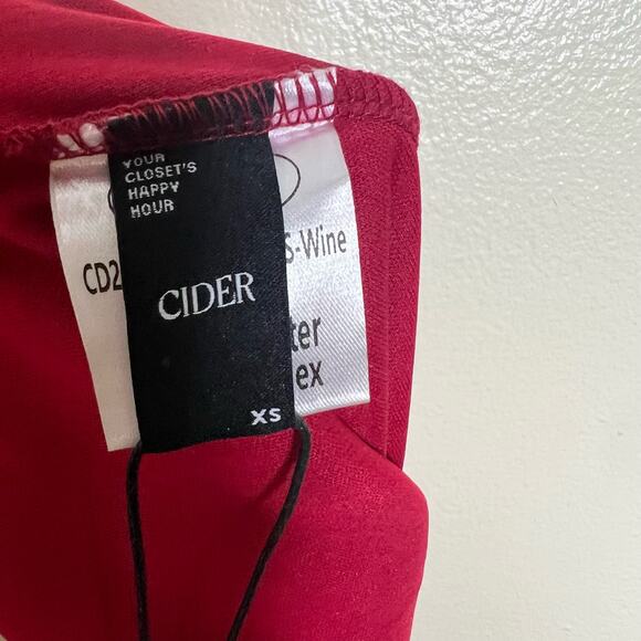 NWT CIDER Midi Skirt XS Cascading Ruffle Mesh Maxi Elastic Waist Pull On Red - Picture 10 of 10